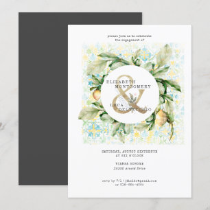 Elegante Lemon Grove Wedding Engagement Party Einladung