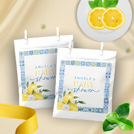 Elegante Lemon Mediterrane Babydusche Geschenktütchen