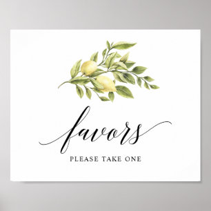Elegante Lemon-Typografie Gefallen Poster