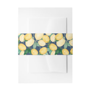 Elegante Lemons auf der Marine Einladungsbanderole