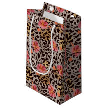 Elegante Leopard Animal Print Tropical Pink Blume