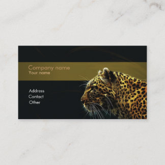 Elegante Leopard-Visitenkarte Visitenkarte