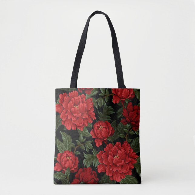 Elegante leuchtend rote Mohnblumen in Blüte (Vorderseite)