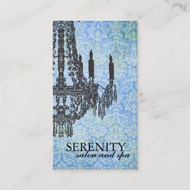 Elegante Leuchter-Wellness-Center-Geschäfts-Karte Visitenkarte (Vorderseite)