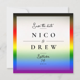 Elegante LGBTQ+ BIPOC-Hochzeit Save The Date