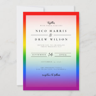 Elegante LGBTQ+-Hochzeit Einladung