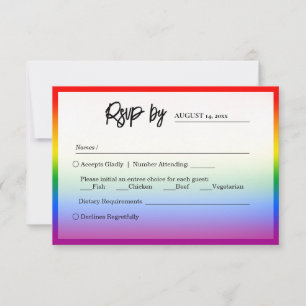 Elegante LGBTQ+-Hochzeit RSVP Karte