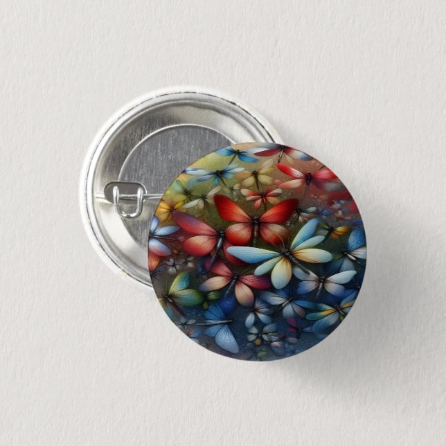 Elegante Libellen-Taste Button (Vorne & Hinten)