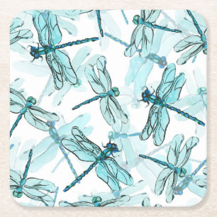 Elegante Libellen: Watercolor Wonder Rechteckiger Pappuntersetzer