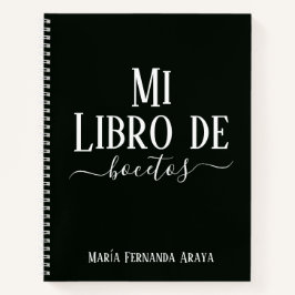 Elegante libro de bocetos verde regalo para ella notizbuch