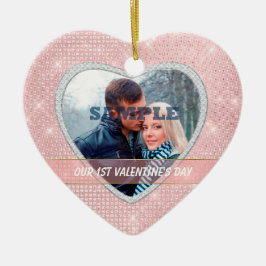 Elegante Lichter Unser erstes Valentine Ornament