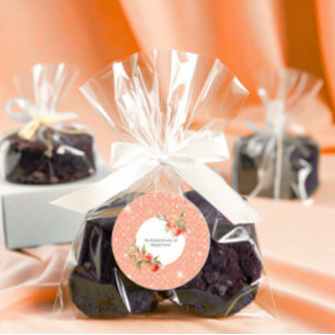Elegante Liebe als Sweet wie ein Peach-Brautparty Runder Aufkleber