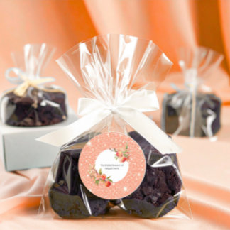 Elegante Liebe als Sweet wie ein Peach-Brautparty Runder Aufkleber