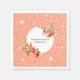 Elegante Liebe als Sweet wie ein Peach-Brautparty Serviette