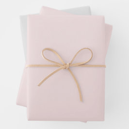 Elegante Liebe Blush Pink Gray Wedding Geschenkpapier Set
