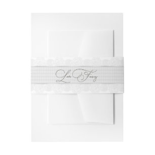 Elegante Liebe Extravagante Spitzen Bridal Dusche Einladungsbanderole
