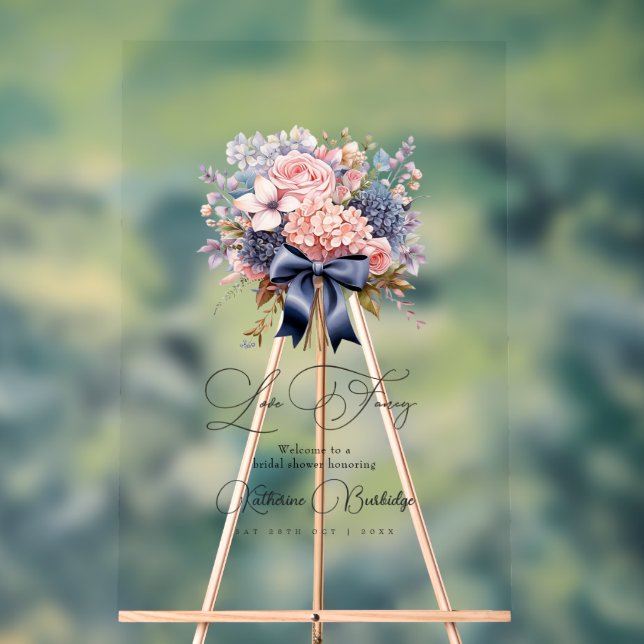 Elegante Liebe Extravagantes Brautparty Acrylschild (Neutral)