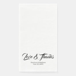 Elegante Liebe für benutzerdefinierte schwarze Skr Serviette