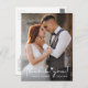 Elegante Liebe Heart Script Wedding Foto Vielen Da Postkarte (Vorne/Hinten)