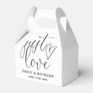 Elegante Liebe Herz Schwarz und Weiß Hochzeit Geschenkschachtel