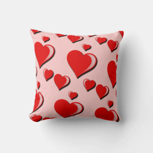 Elegante Liebe Herz und Valentinstag Kissen