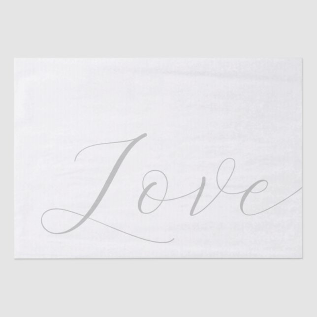 Elegante Liebe Hochzeit Seidenpapier (Vorderseite)