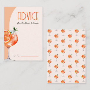 Elegante Liebe im First Spritz Brautparty Hinweiskarte