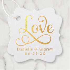 Elegante Liebe in Script Wedding Monogram Geschenkanhänger