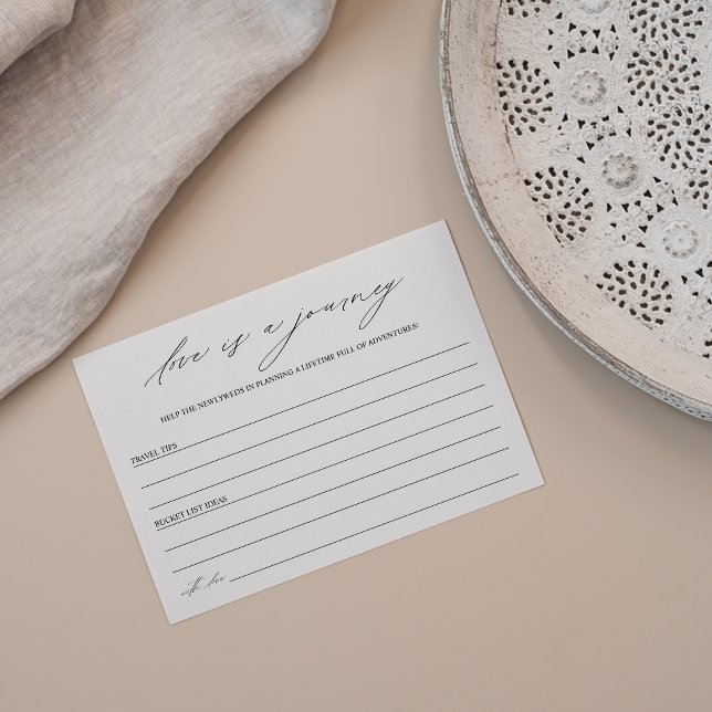 Elegante Liebe ist ein Journey-Brautparty Hinweiskarte (Von Creator hochgeladen)