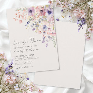 Elegante Liebe ist in Blüte Brautparty Einladung