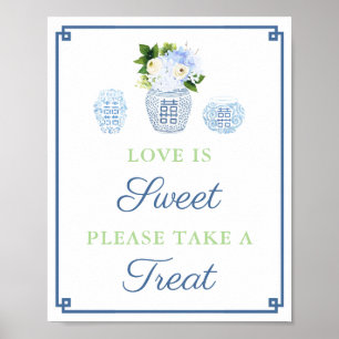 Elegante Liebe ist süß - Nimm ein Geschenk Hochzei Poster