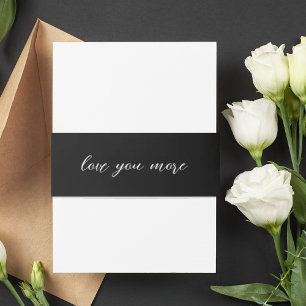 Elegante Liebe Mehr Einladung Bauchband Einladungsbanderole