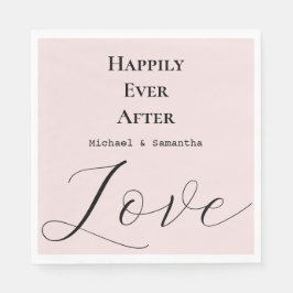 Elegante Liebe Rosa Hochzeit Serviette