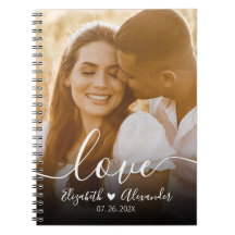 Elegante Liebe Script Foto Hochzeit