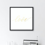 Elegante LIEBE SCRIPT Real Gold Foliendrucke<br><div class="desc">Elegante LIEBE SCRIPT Real Gold Foil Prints</div>
