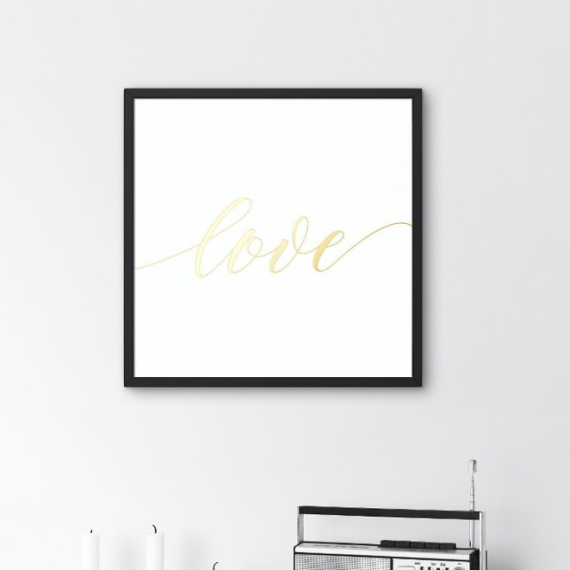 Elegante LIEBE SCRIPT Real Gold Foliendrucke (Von Creator hochgeladen)