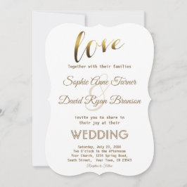 Elegante Liebe Typografie Einladung