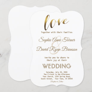 Elegante Liebe Typografie Einladung