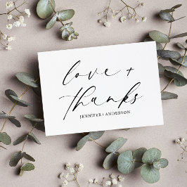 Elegante Liebe und Dankeschön-Skript-QR-Code für H Dankeskarte