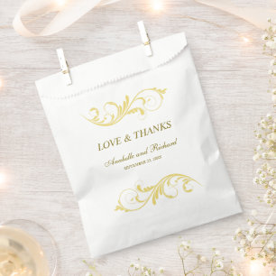 Elegante Liebe und Danksagung Geschenktütchen