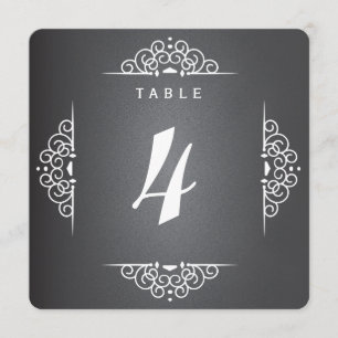 Elegante Liebes-Schreibtafel-Hochzeit-Tischnummern Einladung