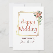 Elegante Light Brown Foto Collage Wedding Einladun