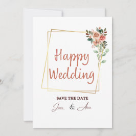 Elegante Light Brown Foto Collage Wedding Einladun Einladung