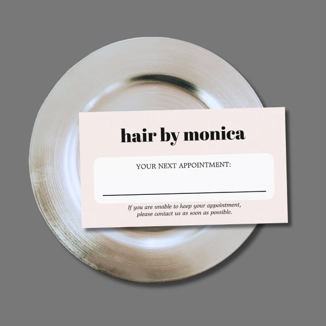 Elegante Light Pastel Frische Pasta Salon Terminkarte (Von Creator hochgeladen)