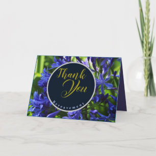 Elegante Lila Agapanthus-Blume Bereavement Dankeskarte