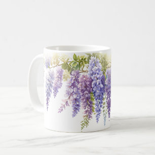 Elegante, lila Aquarellbahn Kaffeetasse