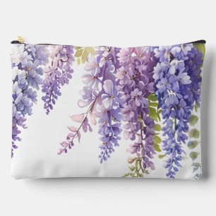 Elegante, lila Aquarellbahn Zubehörtasche