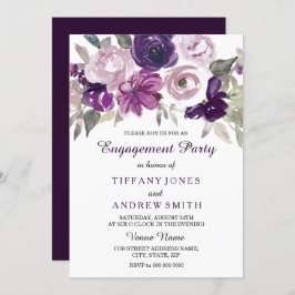 Elegante Lila Aquarellfarben Einladung