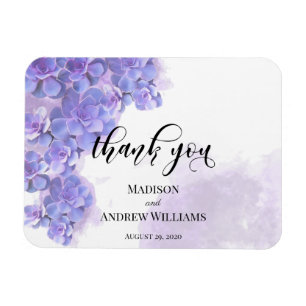 Elegante Lila Aquarellfarben - Herzlichen Dank Magnet