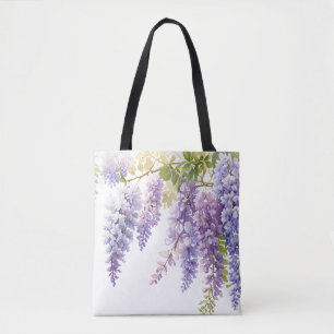 Elegante lila Aquarellwisteria blühend